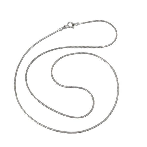 Vintage Italy BOMA Sterling Silver 925 1.1mm Snake Chain Necklace 17.5" - Picture 1 of 3